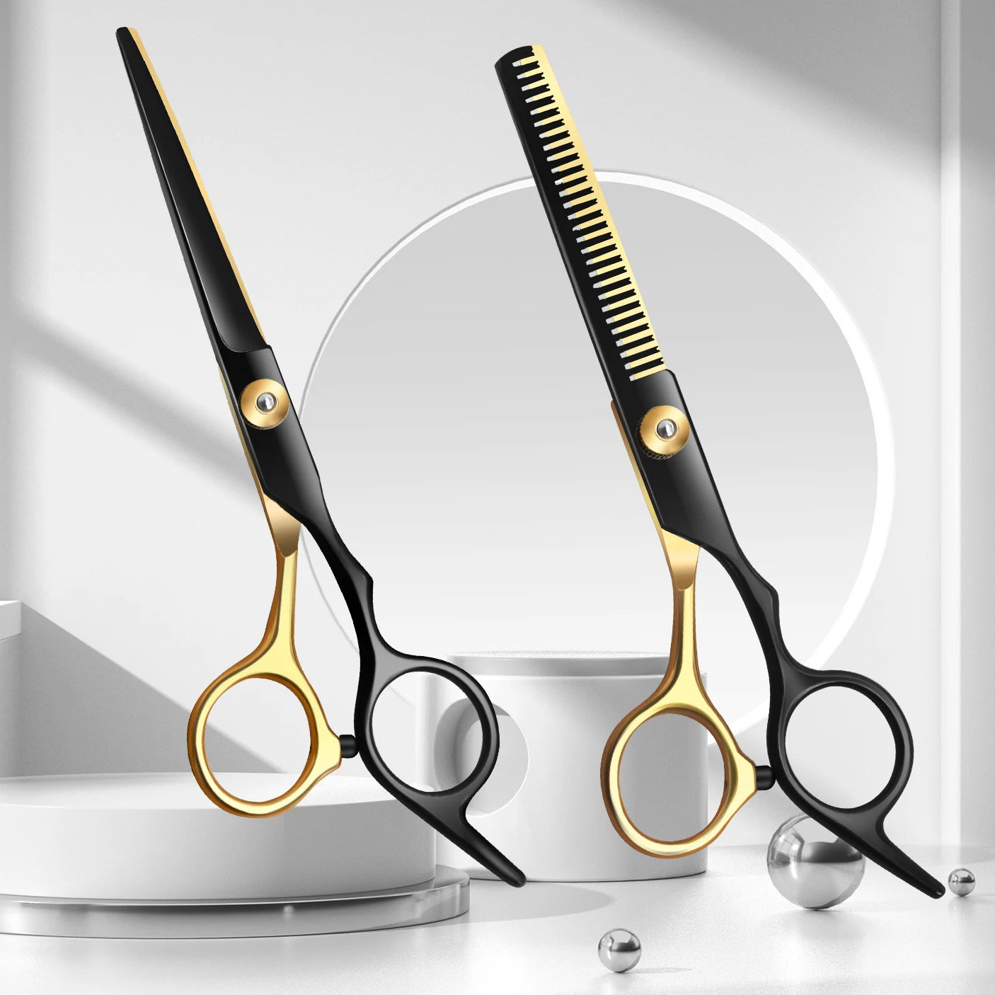 Professional Barber Razor Shear 6 Inch Stainless Steel Hairdressing Scissors Cutting for Men Women Kids Salon Pet Beauty World Shop
