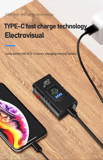 LED Bicycle Front Light Type-C Rechargeable Bicycle Headlight MTB Road Bike Headlamp Easy to Install Cycling Accessories Beauty World Shop