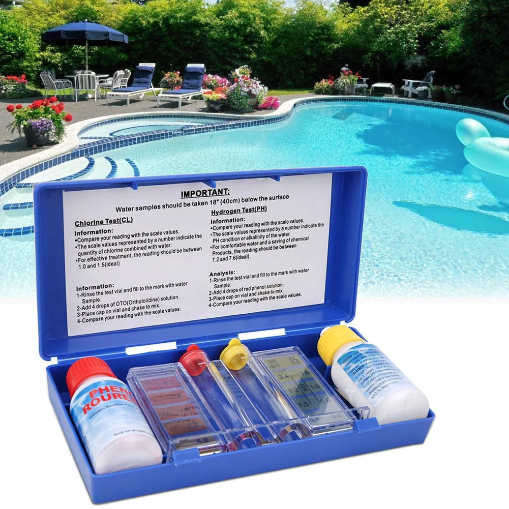 PH Chlorine Water Quality Test Kit Swimming Pool Tester Water Testing Box Beauty World Shop