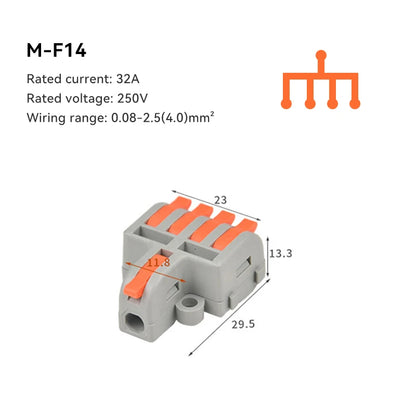 10/30/50 PCS Mini Fast Wiring Cable Connectors Universal Compact Splitter Electrical Conductors Push-in Home Terminal Block Beauty World Shop