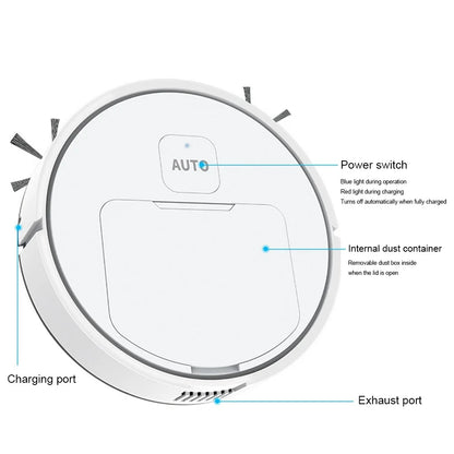Robotic Vacuum and Mop Combo Automatic Cleaning Sweeping Machine USB Rechargeable Quiet Cleaning for Pet Hair Carpets and Floors