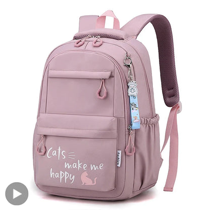 Girl School Bag Backpack Back Pack For Teenager Women Children Female Pink Schoolbag Primary High Bagpack Class Teens Child Kids Beauty World Shop