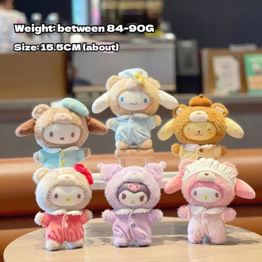 Latte Baby Family Mysterious Blind Box Hello Kitty Kuromi Cute Vinyl Doll Backpack Pendant Decoration Keychain Birthday Toy Gift Beauty World Shop