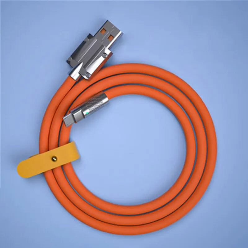 120W 6A TypeC Super Fast Charge Liquid Silicone Cable Quick Charge USB Cable For Xiaomi Huawei Samsung Pixel USB Bold Data Line Beauty World Shop