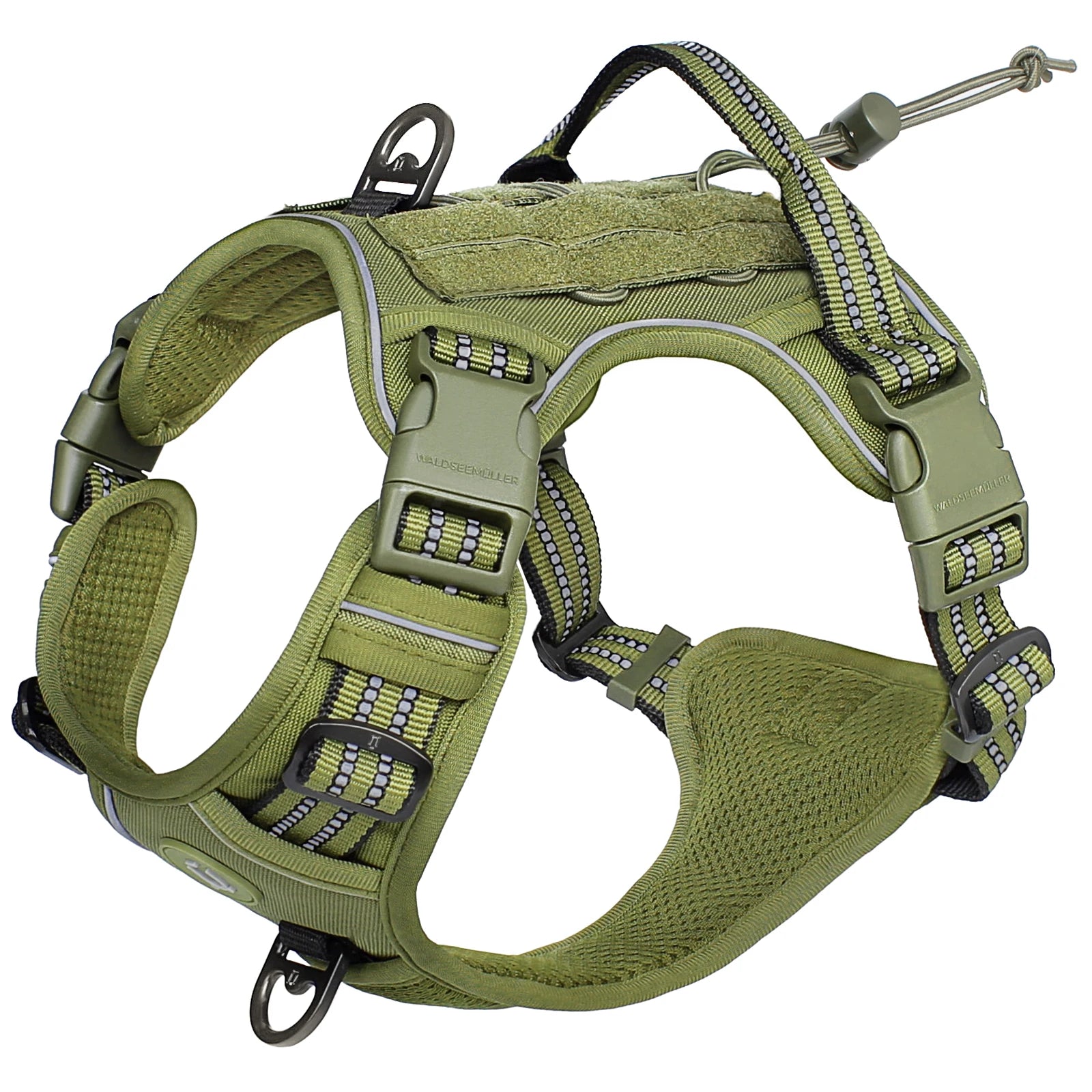Tactical Dog Harness, No Pull Dog Harness, Adjustable Breathable MOLLE Dog Vest Harness for Medium Large Dog Reflective Military Beauty World Shop