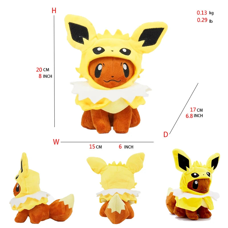 Eevee Cos Umbreon Espeon Jolteon Flareon Glaceon Vaporeon Sylveon Leafeon Plush Toy Stuffed Soft Cartoons All Star Collection Beauty World Shop