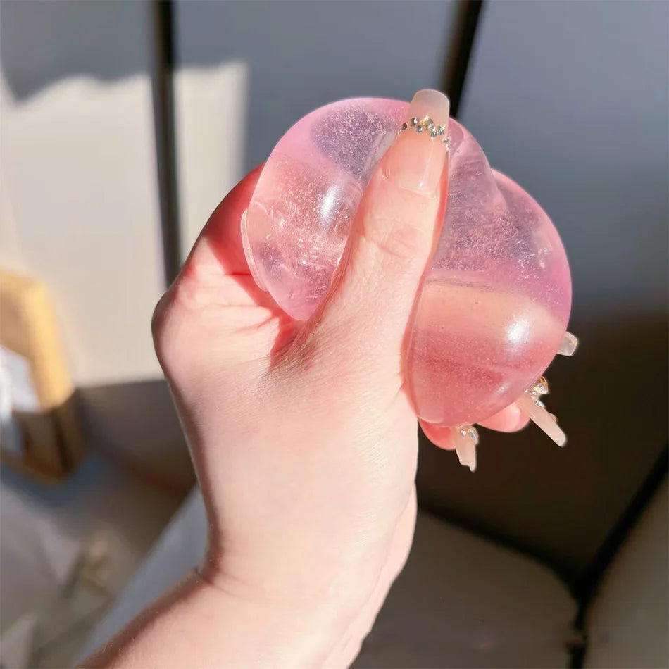 Blue Maltose Squishy Toys Anti Stress Sensory Fidgets Toy Soft Simulated Transparent Blue Maltose Slow-rebound Decompression Toy Beauty World Shop