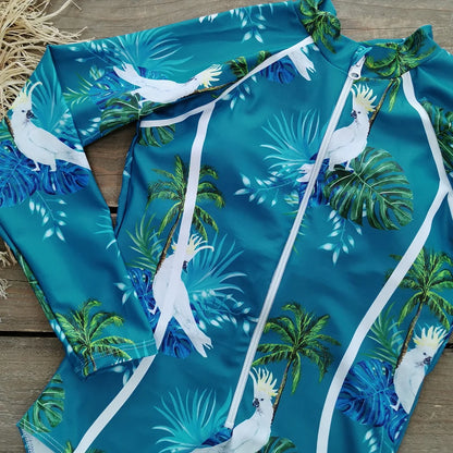 2026 Surfing Sport Swimsuit Long Sleeves Women One Piece Swimsuit  Swimwear Solid Monokini Bathing Suit Tropical Bodysuit Female Beauty World Shop