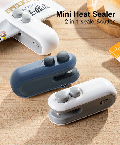 Mini Heat Bag Sealing Machine Package Sealer Bags Plastic Food Sealer Clip Bag Handheld Sealer Food Packaging Heat Sealer Beauty World Shop