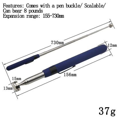 Magnetic Retractable Pickup Suction Iron Rod Portable Multifunctional Extractor Pen Clip Automotive Repair Tools Beauty World Shop