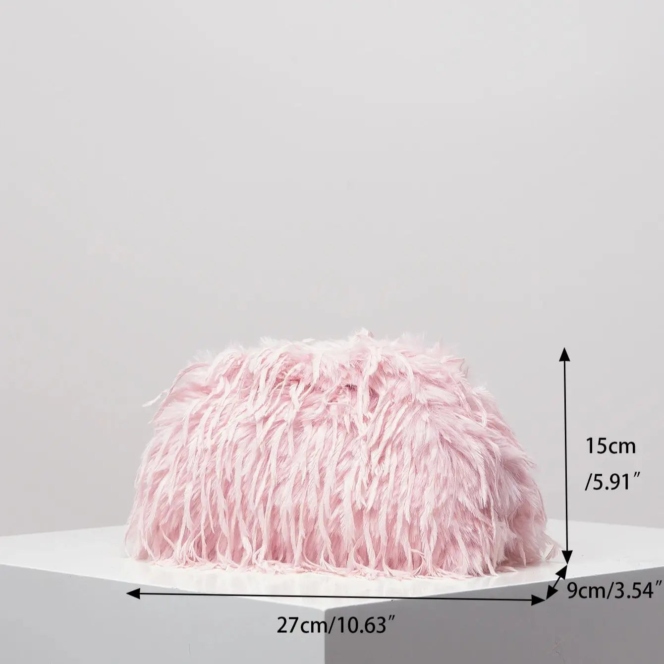 Dopamine-style clip bag, Y2K plush clutch bag, candy-colored women's purse, dinner dress clutch Beauty World Shop