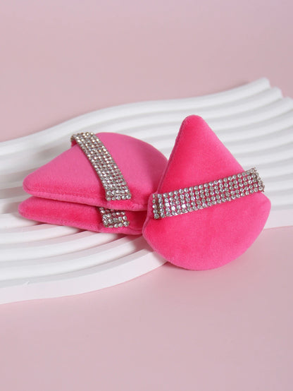 3 件套 Diamond Triangle Powder Puff Face Makeup Tool Sponge Velvet Soft Smooth Facial Beauty Makeup Sponge Cosmetics Accessories Beauty World Shop