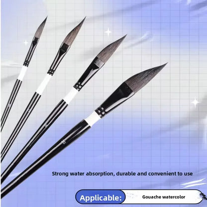 4pcs Pull Wire Paint Brush Set - Nylon Knife-Shaped Watercolor Pen for Gouache, Acrylic & Fine Detail Art Beauty World Shop