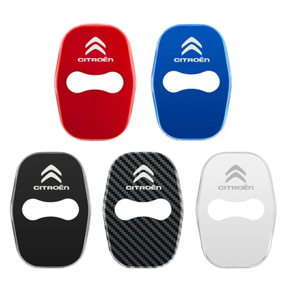 Metal Car Door Lock Cover for Citroen C4 C3-XR C5 Aircross C6 C-quatre Picasso C-Elysee C4L C3L Emblem Stickers Badge Beauty World Shop