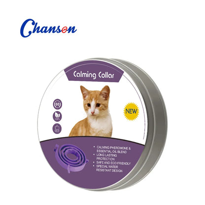 Pet Calming Collar For Cats Dogs Adjustable Anxiety Pheromone Reducing Pet Collar Lasting Natural Calm Relax Soothing Collars Beauty World Shop