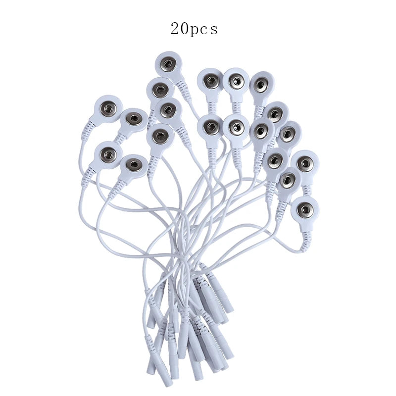 Short Cables Wires 3.5mm Plug Hole 2.0mm Machine Use Adapter Tieline for Muscle Stimulator Massage Therapy Electrode Wires Beauty World Shop