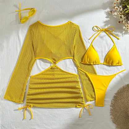 2026 Sexy Bikinis Female Swimsuits Women's Three-Piece Swimwear Beach Swim Wear Bathing Suits Brazilian Bikini Set Pool Bather Beauty World Shop