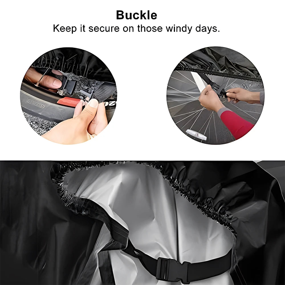 Bike Cover For 2 Bikes Outdoor Waterproof Bicycle Cover Rain Sun UV Dust Windproof With Lock Hole Beauty World Shop