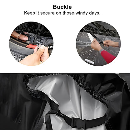 Bike Cover For 2 Bikes Outdoor Waterproof Bicycle Cover Rain Sun UV Dust Windproof With Lock Hole Beauty World Shop