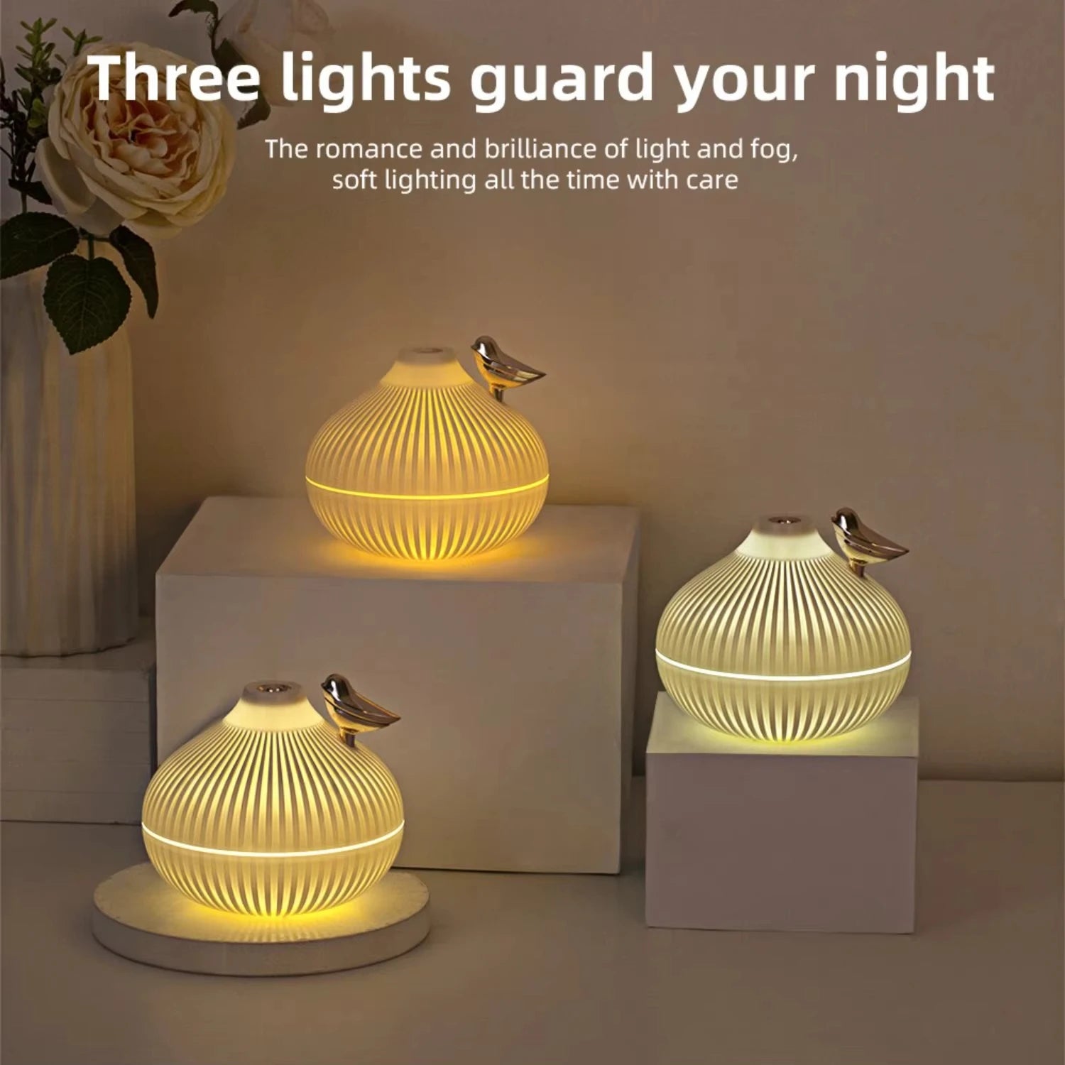 Humidifier Scented  Creative Onion Shape Can Do Night Light Quiet Sleep Desktop Office Air Conditioning Room Water Supply USB ﻿ Beauty World Shop