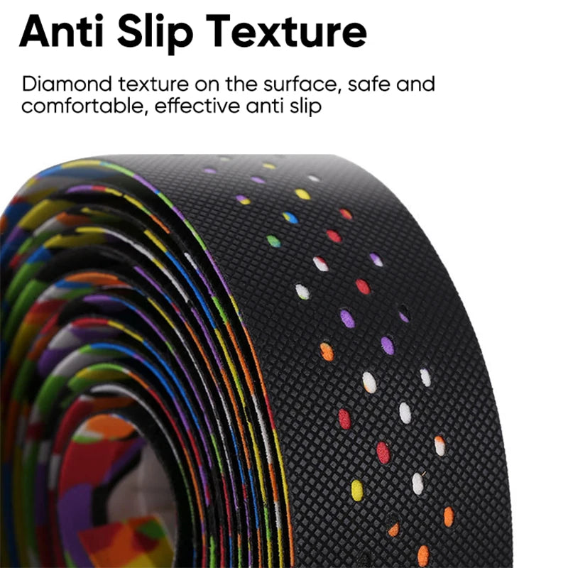New Road Bike Handlebar Tapes Shock-absorbing Cycling Anti-slip Handlebar Bar Tape Wear-Resistant Bicycle Strap Bikes Belt Beauty World Shop