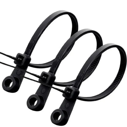 500/100PCS Screw Hole Cable Ties Reusable Fixed Nylon Cable Ties Self-locking Cord Ties Straps Fastening Loop Office Organizer Beauty World Shop
