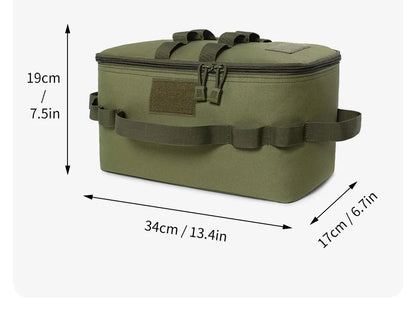Outdoor Camping Storage Bag Basket Gas Stove Canister Pot Carry Bag Sack Picnic Bag Cookware Utensils Organizer Beauty World Shop