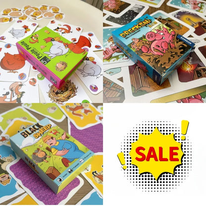 Hot board games Chicken Chiu Chiu Board Game Drecksau Black Sheep Piou Piou Party Cards Game Intellectual Toys Gifts Beauty World Shop