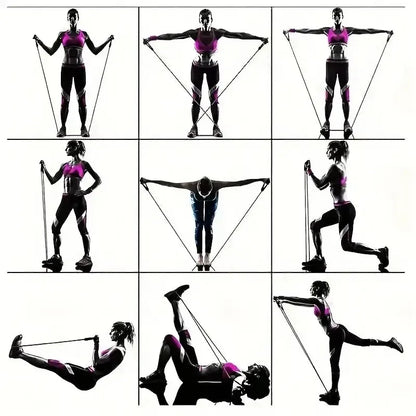 11PCS Fitness Bodybuilding Elastic Bands Pull Rope Workout Bands Resistance Bands Latex Tubes Pedal Excerciser Crossfit Fit Beauty World Shop