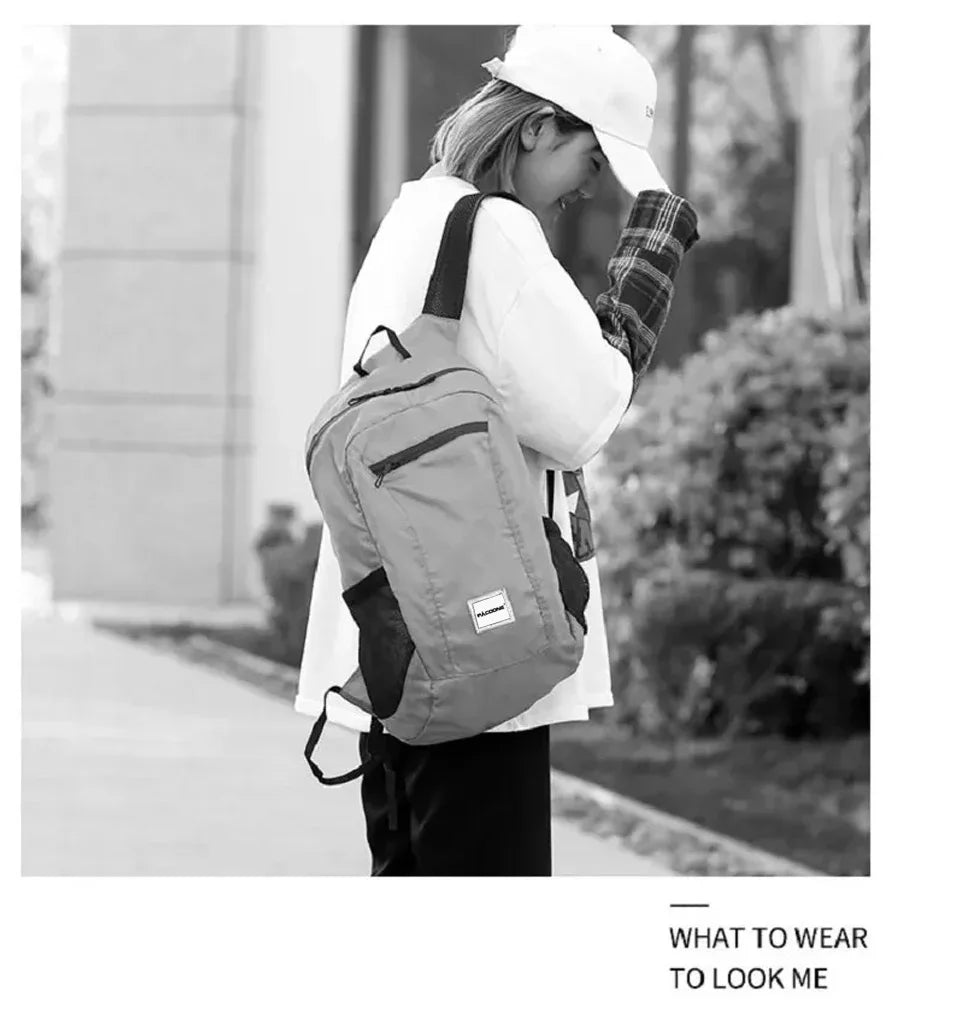 Outdoor Hiking Bag 20L Lightweight Portable Backpack Foldable Waterproof Folding Ultralight Pack for Women Men Travelling Hiking Beauty World Shop