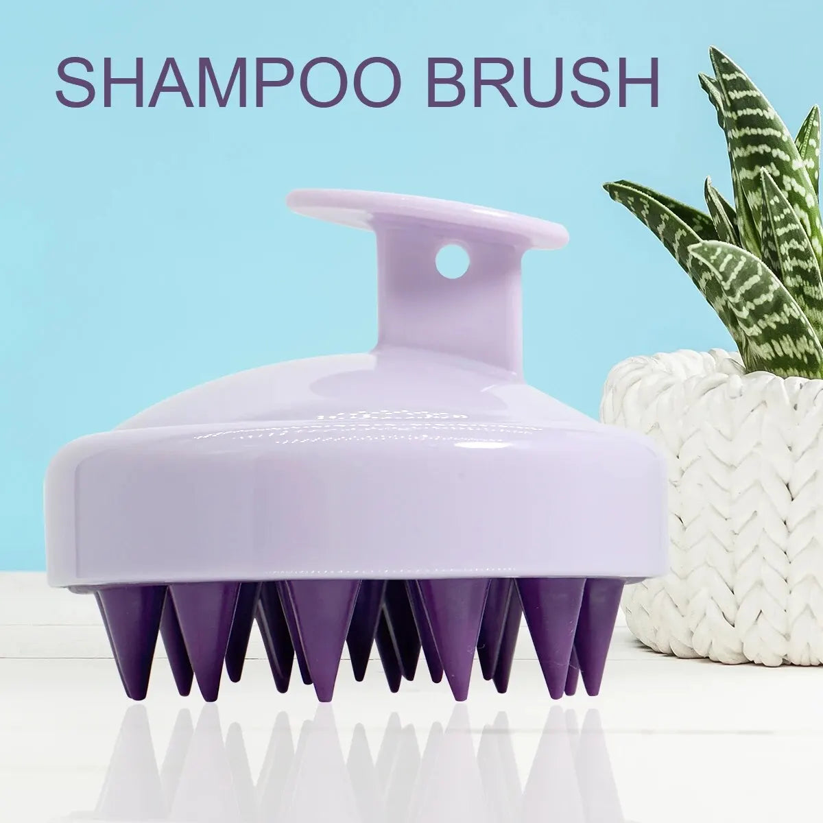 Silicone Shampoo Scalp Hair Massager Head Body Scalp Massage Brush Scalp Massage Brush Comb Magic Handle Brush Spa Massage Brush Beauty World Shop