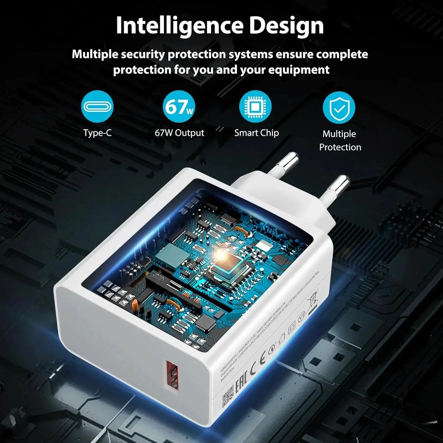 67W USB Fast Charger for xiaomi 14 13 12 11 10 Ultra Note 12T 13 Pro Turbo Quick Charge Type C USB Charging Cable Beauty World Shop