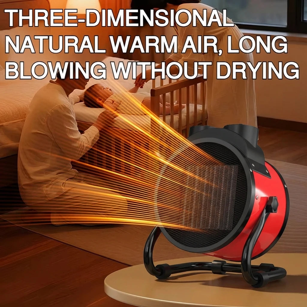 Portable 2000W Space Heater with Fan 2 Heat Settings Adjustable Thermostat Fan Mode Tip Over Overheat Protection for Indoor Beauty World Shop