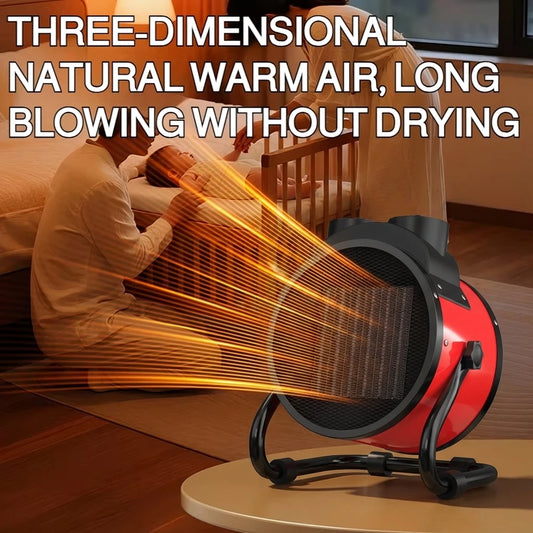 Portable 2000W Space Heater with Fan 2 Heat Settings Adjustable Thermostat Fan Mode Tip Over Overheat Protection for Indoor Beauty World Shop