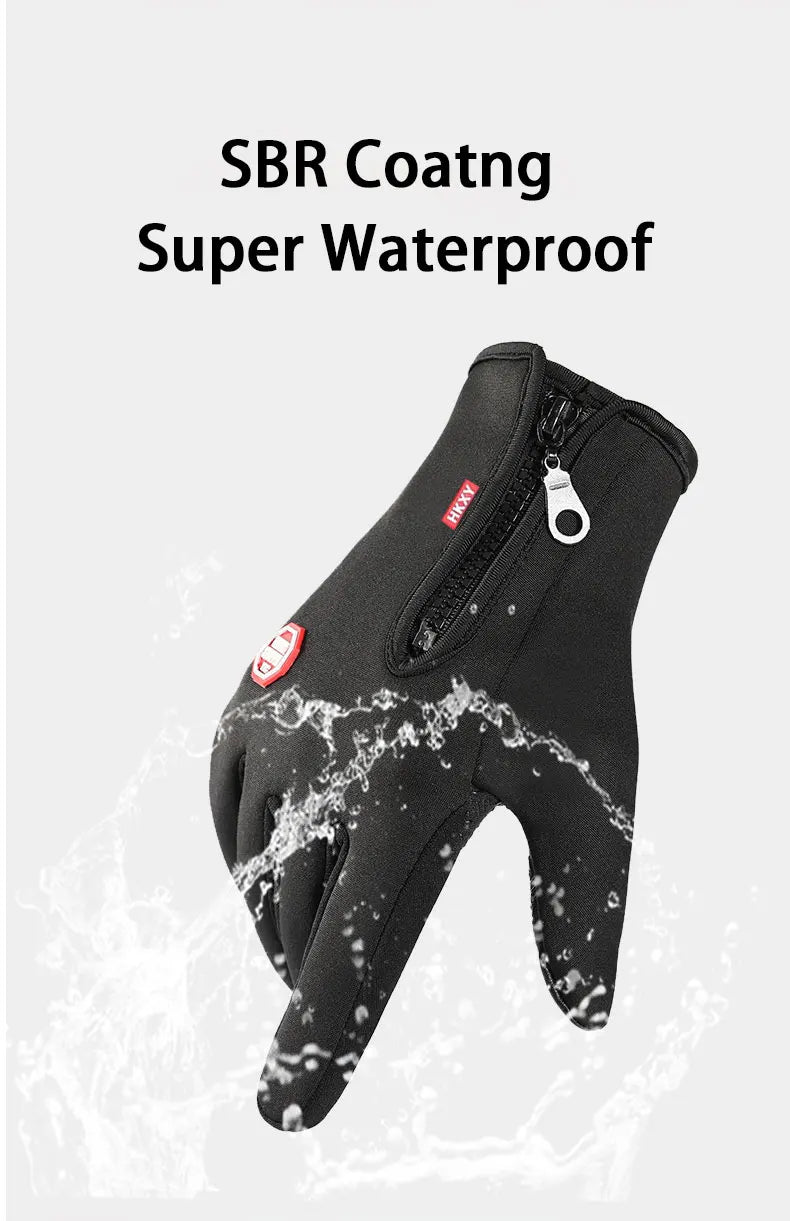 Winter Men's And Women's Warm Gloves, Waterproof And Skin Friendly Touch Screen, Suitable For Cycling And Skiing Beauty World Shop