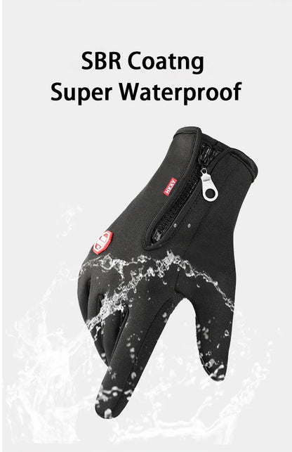 Winter Men's And Women's Warm Gloves, Waterproof And Skin Friendly Touch Screen, Suitable For Cycling And Skiing Beauty World Shop