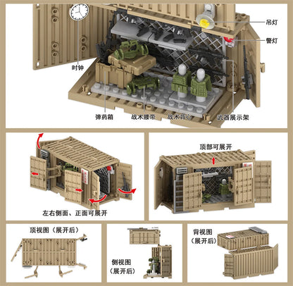 World War 2 WW2 Army Military Soldiers SWAT Police Container Weapon Cannon Base Model Building Blocks Bricks Children's Toys Beauty World Shop