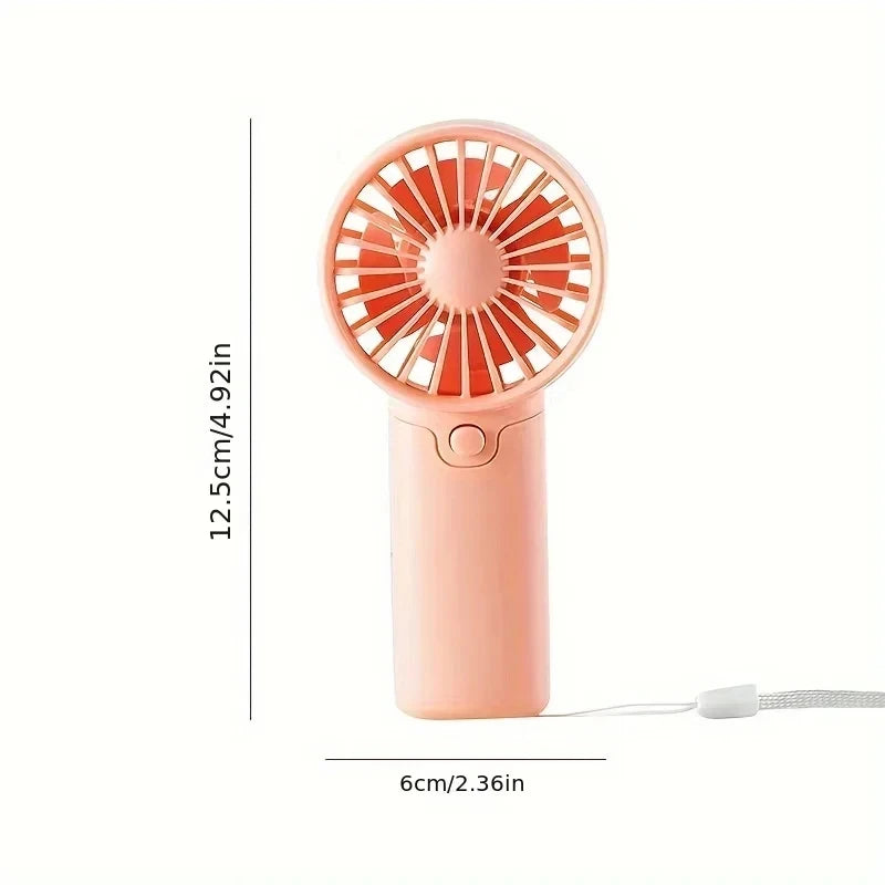 2025 Cute Mini Fan Portable Handheld Fan Lightweight Handy Fan Pocket Size Low Noise Small Electric Fan Student Gift Outdoor Fan Beauty World Shop