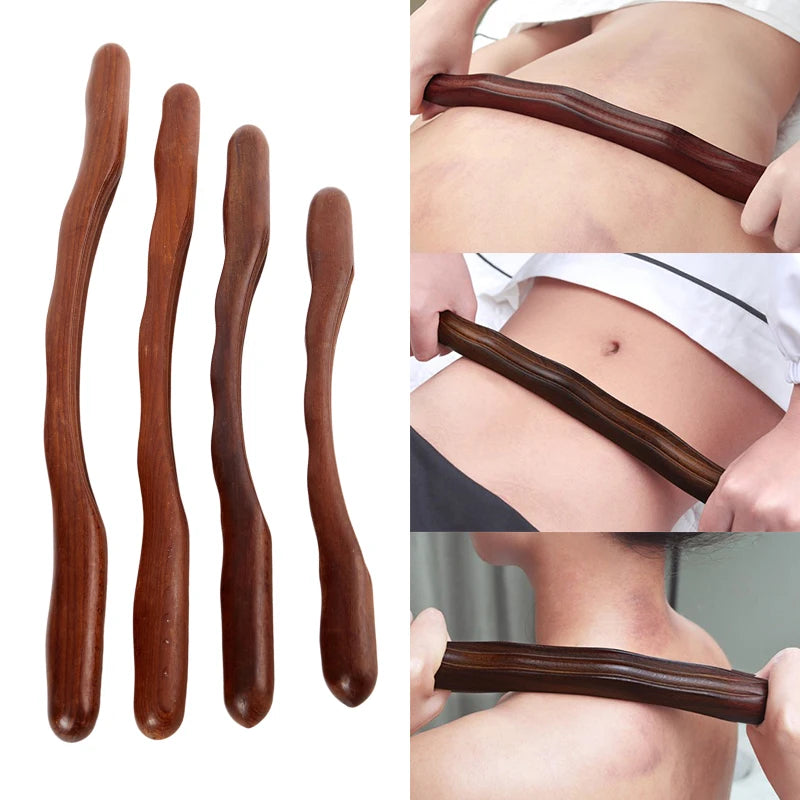 1PC Massage Guasha Scraping Stick Tools Back Shoulder Neck Waist Leg Massager Tools Natural Wood Fast Gua Sha Beauty World Shop