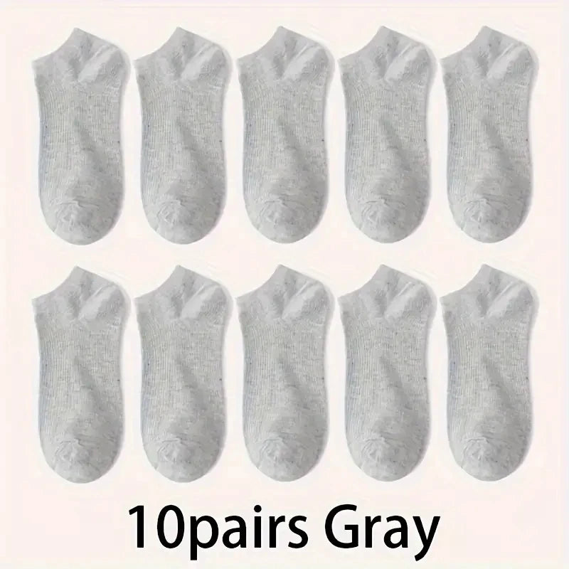 5/10-Pack Unisex Comfort-Fit Ankle Socks For All, Breathable & Lightweight - Ideal For Sports & Daily Wear Beauty World Shop
