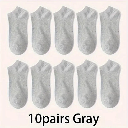 5/10-Pack Unisex Comfort-Fit Ankle Socks For All, Breathable & Lightweight - Ideal For Sports & Daily Wear Beauty World Shop