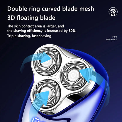 Men's Electric Shaver, USB Rechargeable, with Digital Display Function, Compact and Portable, Suitable for Business Travel, Is a Holiday Gift for Men. Beauty World Shop