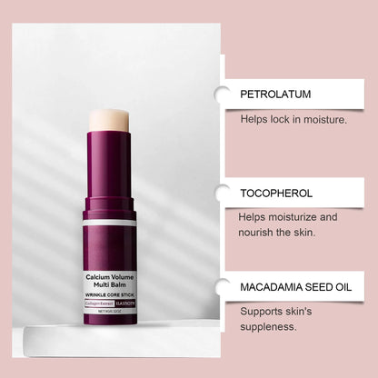 Korean Calcium Volume Multi Balm Stick Collagen Facial Moisturizing Stick Lip Balm Anti-wrinkle Cream Firming Soften Skin Care Beauty World Shop
