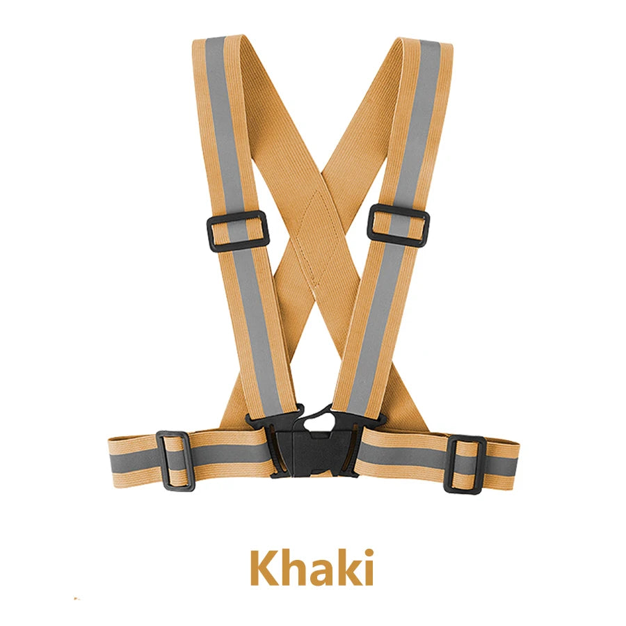 Outdoor Night Walking  Safety Vests Highlight Adjustable Lightweight Reflective Vest Biking Safety Straps Waterproof Running Gea Beauty World Shop