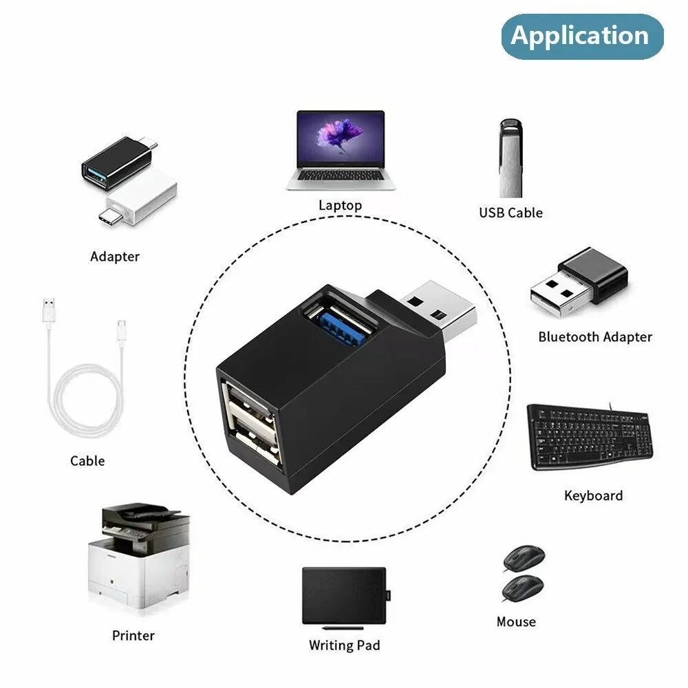 Usb 3.0 Extender Car Splitter Multi Port Usb 2.0 Laptop Office Multi Function Reading Usb Disk Charging Adapter One To Three Beauty World Shop