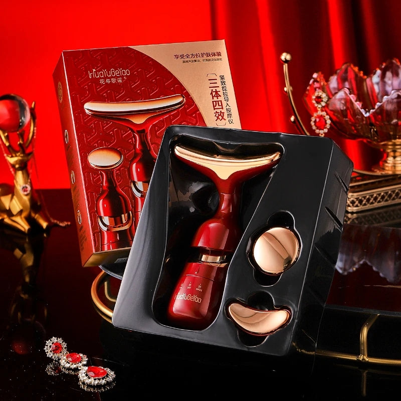 3 In 1 Facial Lifting Device Neck Facial Eye Massage Face Slimmer EMS Beauty Skin Tightening Wrinkle Anti Aging Face Massager Beauty World Shop