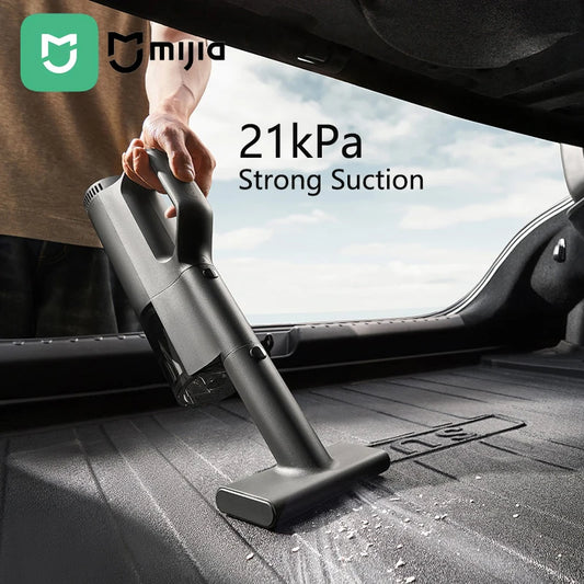 Mijia Car Vacuum Cleaner 21kPa Suction Type-C Charging 5-Stage Filtration 2400mAh Home Wireless Vacuum Cleaners Washable Beauty World Shop