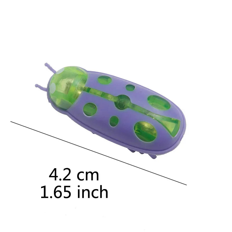 Funny Electric Bugs Catnip Toy Automatic Tunnel Mini Robot Bug Vibration Insect Toys For Cats Battery Operated Cockroach Ladybug Beauty World Shop