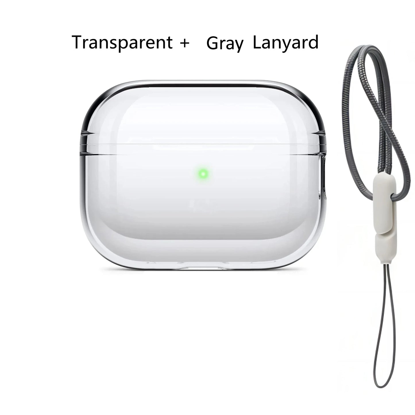 Transparent Protective lanyard Case Cover For Airpods Pro 2 TPU Soft Skin Shockproof Case Cover Designed for Airpods Pro2 Earbud