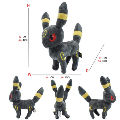 Eevee Evolution Sylveon Flareon Jolteon Umbreon Vaporeon Pikachu Stuffed Animal Soft Dolls Kids Baby Gift Beauty World Shop